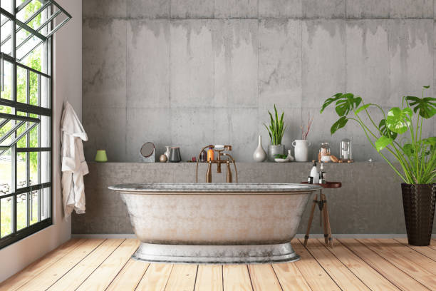 Bathroom tile flooring with bath tub | Joe’s Floor Store
