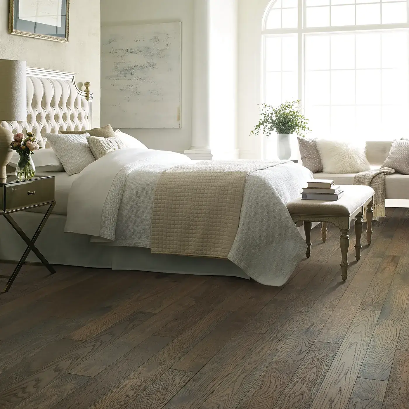CornerstoneOak-SW676-07038-Sandstone-5in-RM Bedroom Hardwood Flooring | Joe's Floor Store